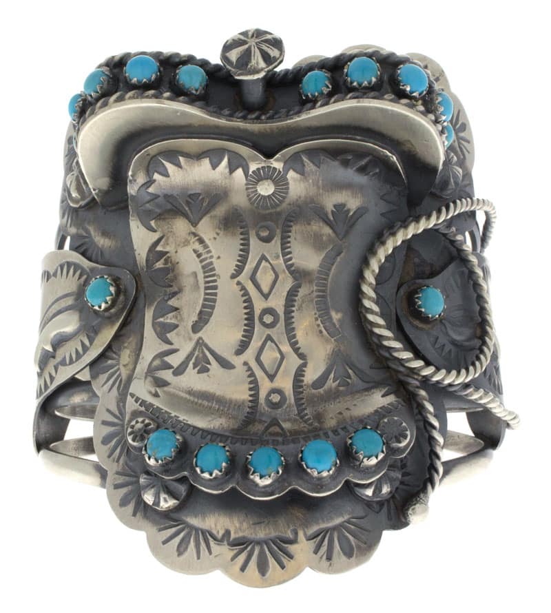 Kingman Turquoise Saddle Bracelet