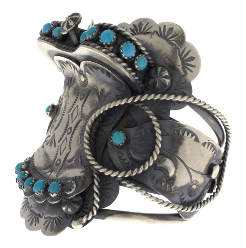 Kingman Turquoise Saddle Bracelet