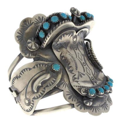 Kingman Turquoise Saddle Bracelet