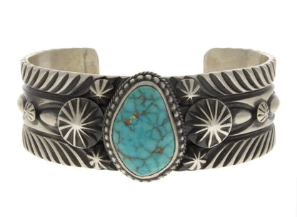 Natural Kingman Water Web Turquoise Bracelet