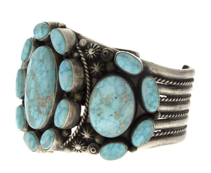 Natural #8 Turquoise Cluster Bracelet