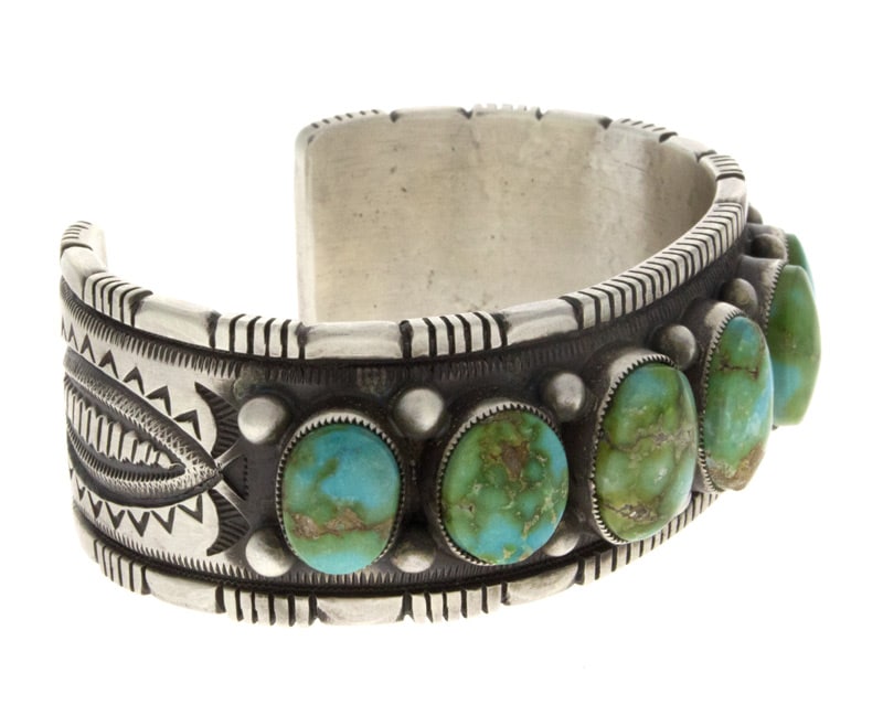 Bracelet en rangée de turquoise or du Sonoran