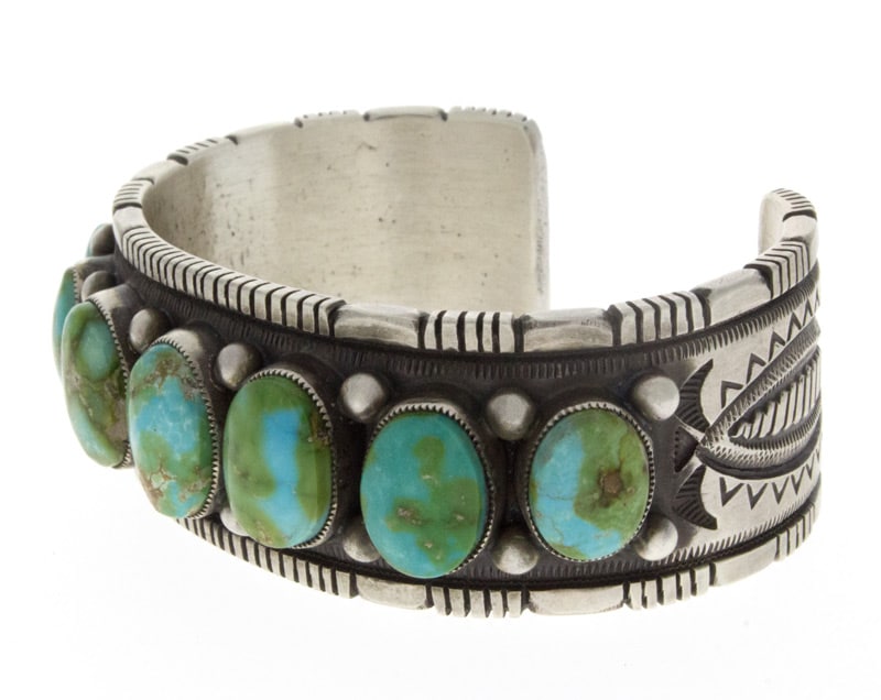 Bracelet en rangée de turquoise or du Sonoran