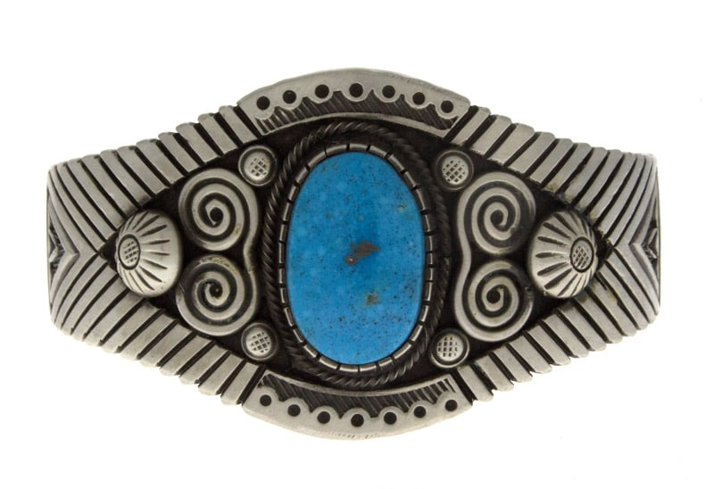 Natürlicher Kingman-Turquoise-Armband