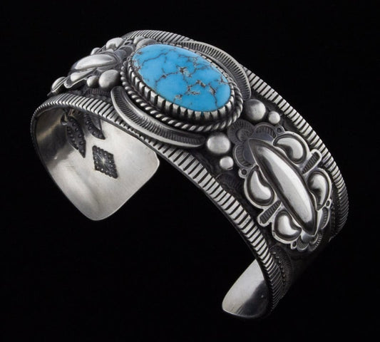 Natürlicher Kingman-Turquoise-Armband