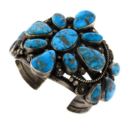 Sonoran Rose Turquoise Cluster Bracelet