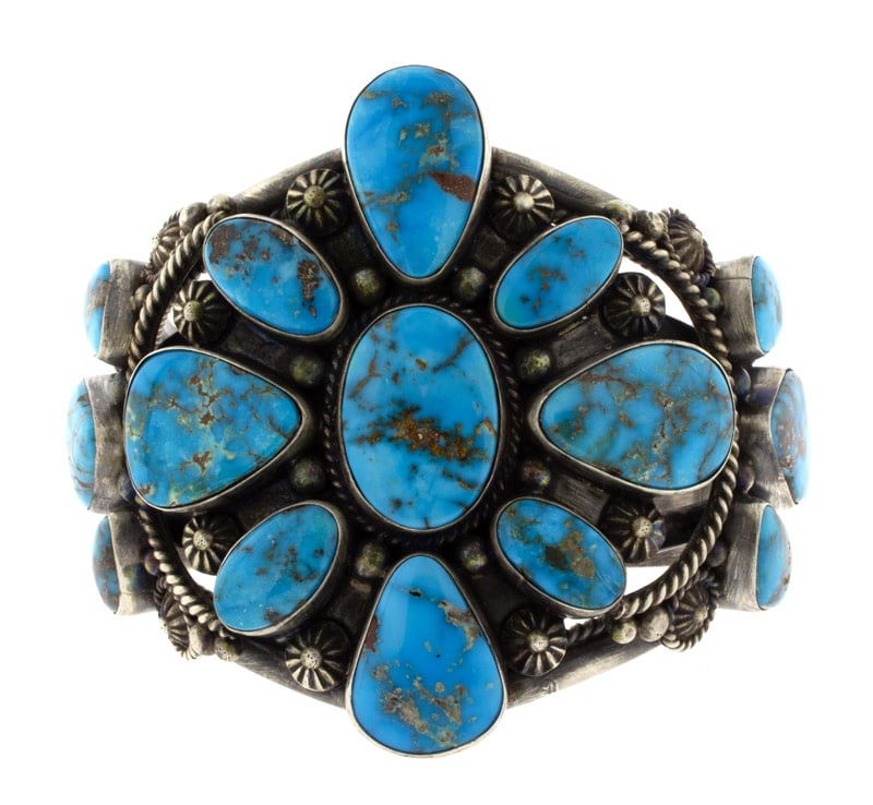 Sonoran Rose Turquoise Cluster Bracelet