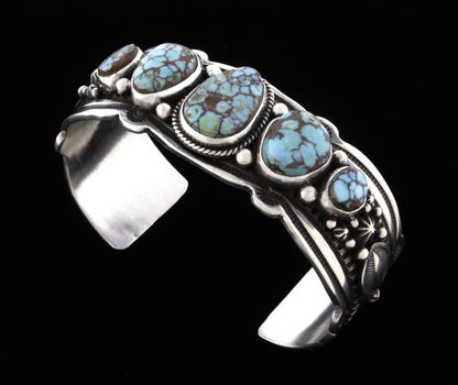 Natural Dry Creek Turquoise 5-Stone Row Bracelet