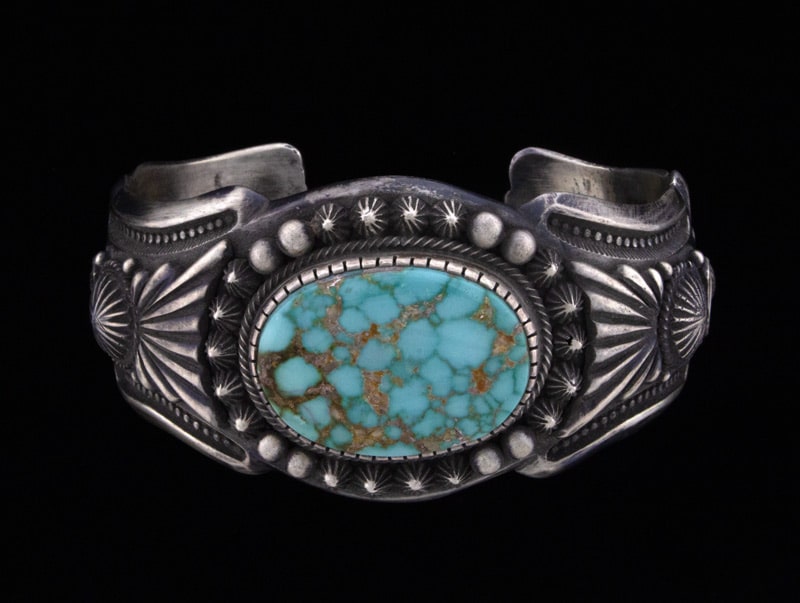 High Grade Natural Pilot Mountain Turquoise Bracelet