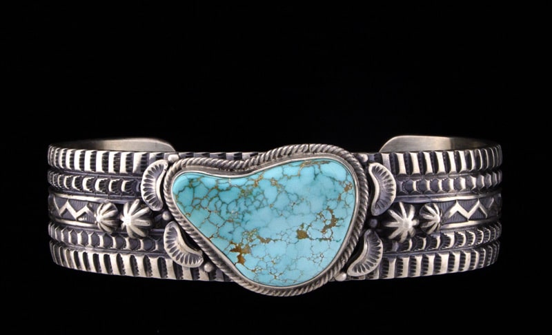 Natural Free-Form #8 Turquoise Bracelet