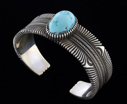 Natural Old Persian Dome Turquoise Bracelet