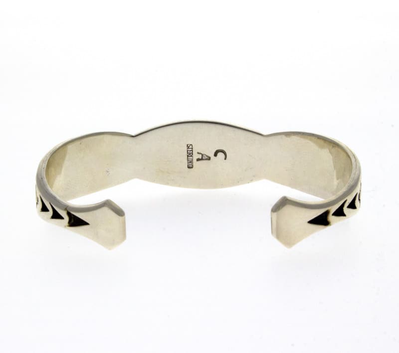 Sterling Silver Overlay Bracelet With Raised Cobblestone Inlay Design