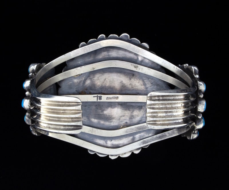 Blauer Edelstein Türkis Cluster Armband