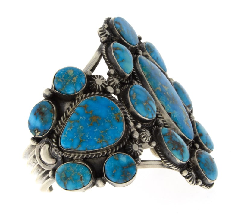 Sonoran Rose Turquoise Cluster Bracelet