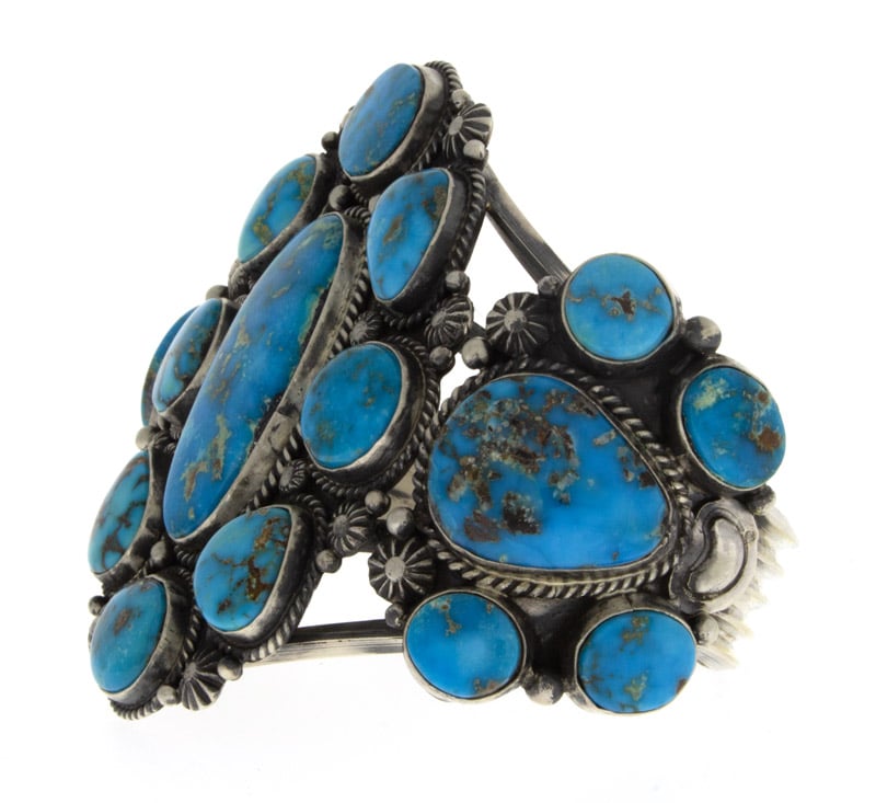 Sonoran Rose Turquoise Cluster Bracelet