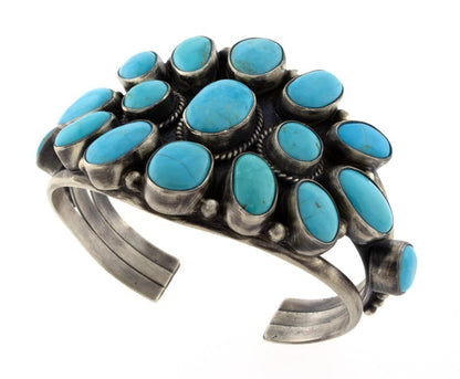 Blue Kingman Turquoise Cluster Bracelet