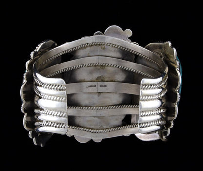 Hochwertiges natürliches Türkis Mountain Türkis 3-Stein-Reihenarmband