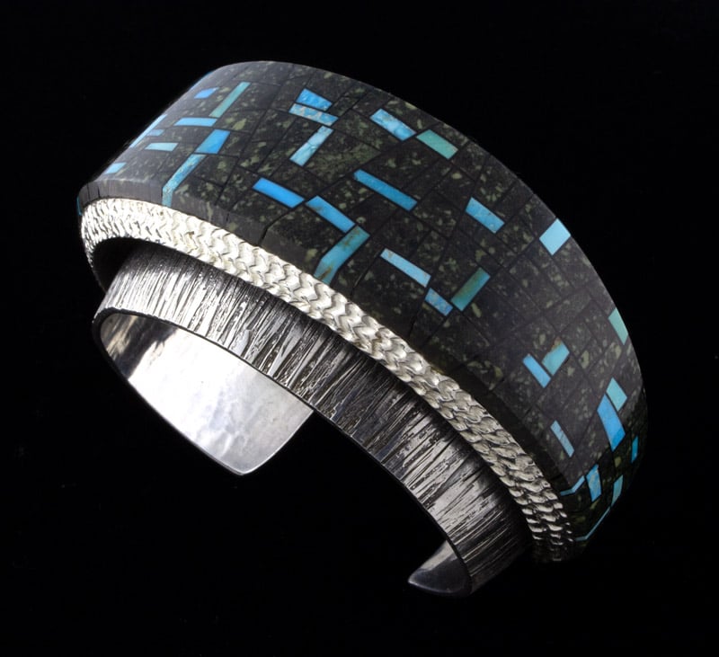 Double-Stacked Multi-Stone Inlay Bracelet