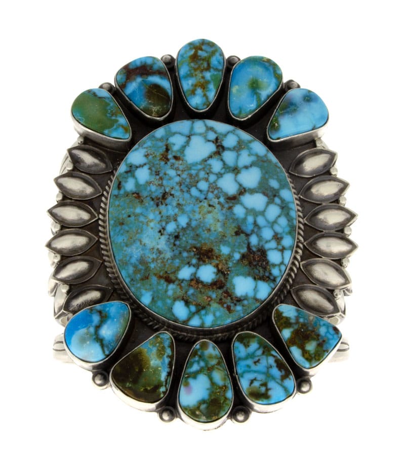 Natural Kingman Turquoise Cluster Bracelet