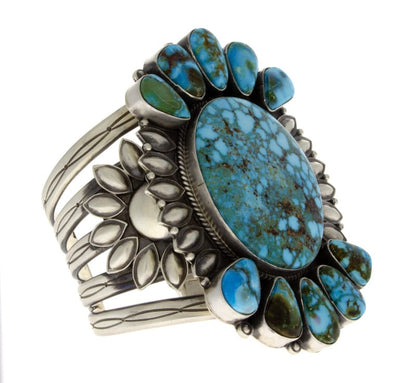 Natural Kingman Turquoise Cluster Bracelet