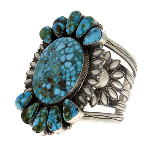 Natural Kingman Turquoise Cluster Bracelet