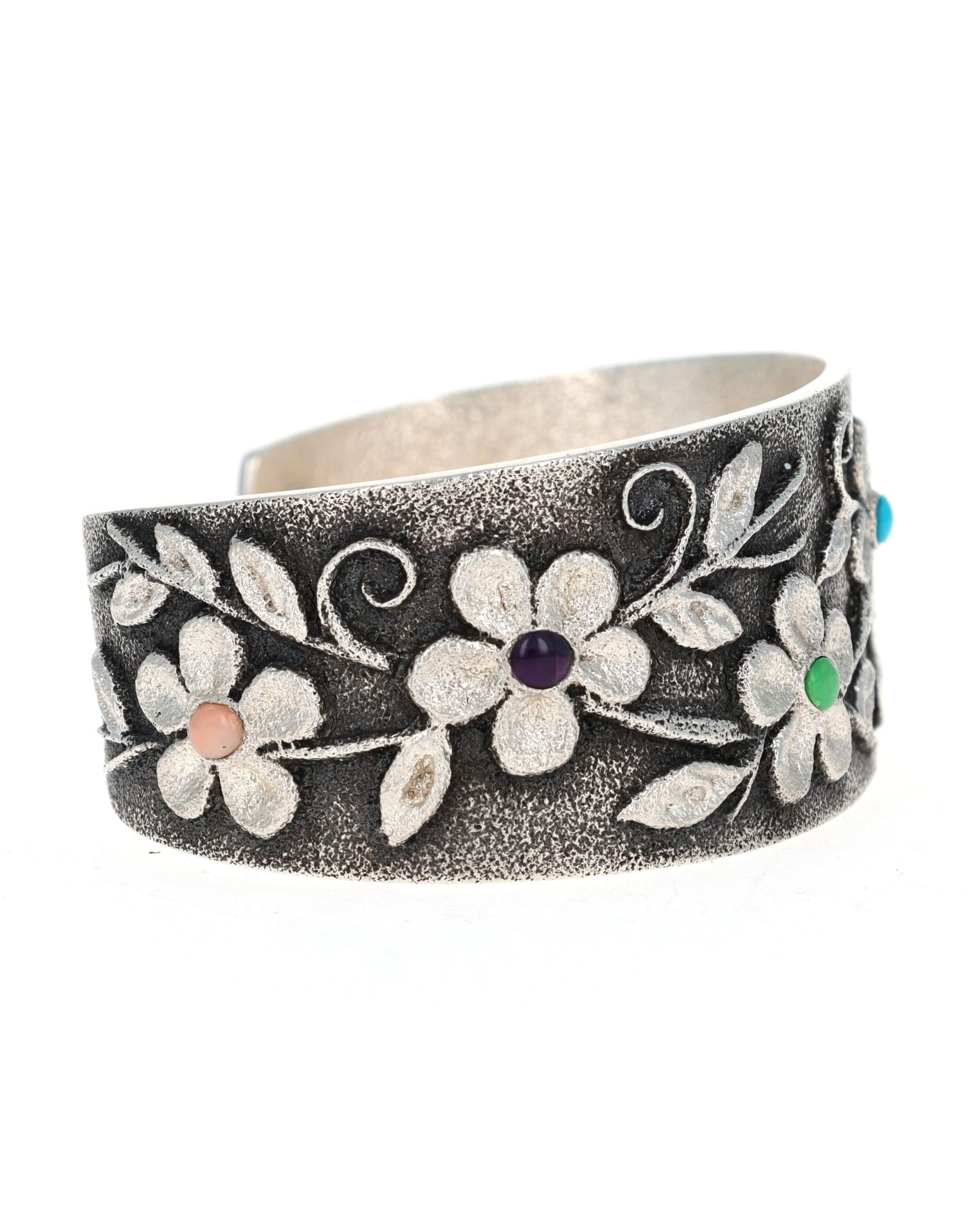 Tufa Cast 6-Flower Multi-Stone Bracelet