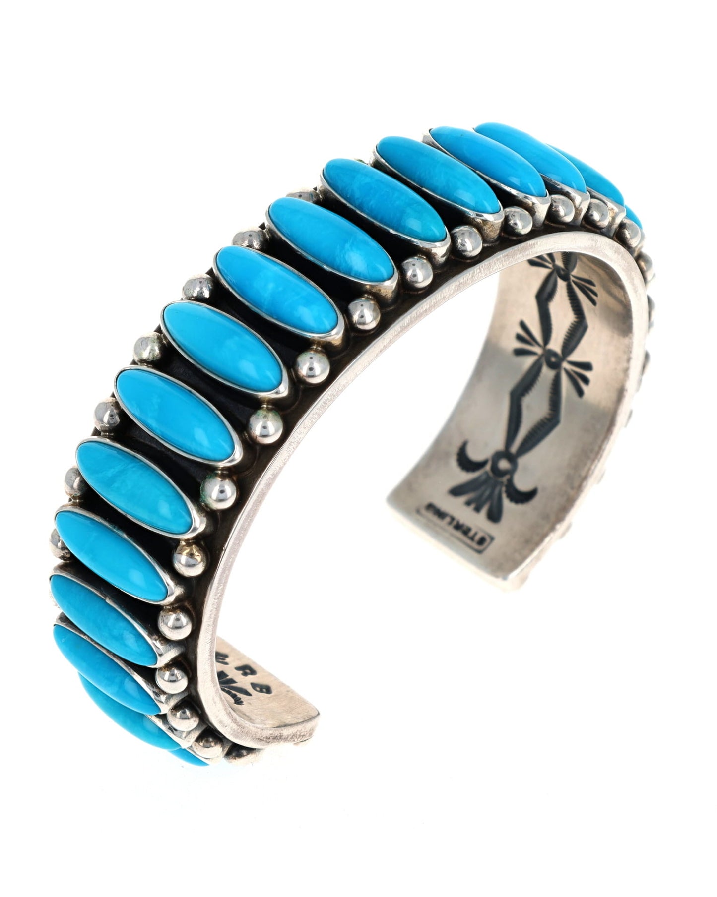 Natural Sleeping Beauty Turquoise Row Bracelet