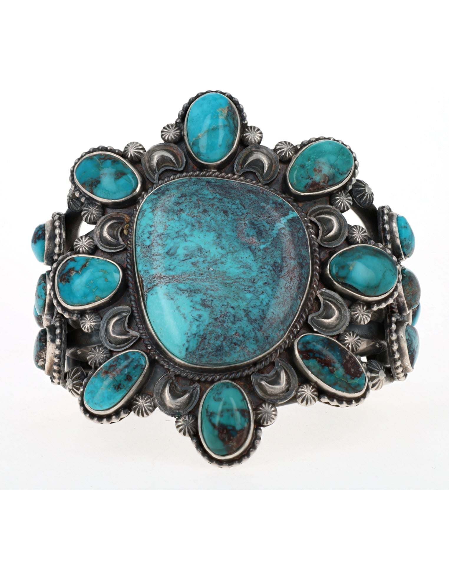 Natural Bisbee Turquoise Cluster Bracelet