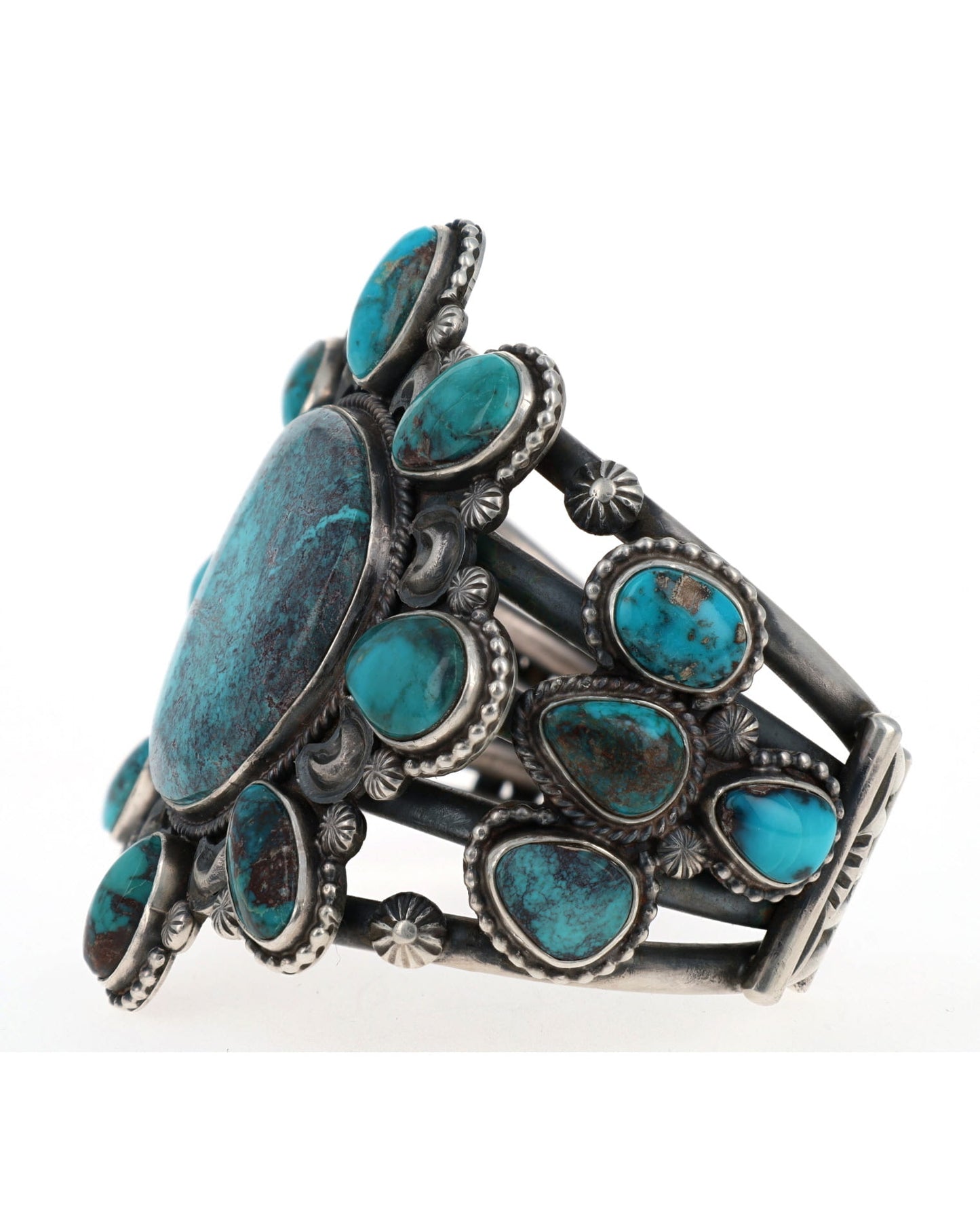 Natural Bisbee Turquoise Cluster Bracelet