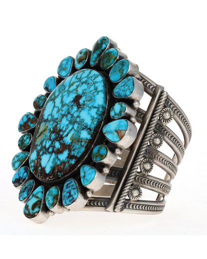 Natural Kingman Turquoise Cluster Bracelet