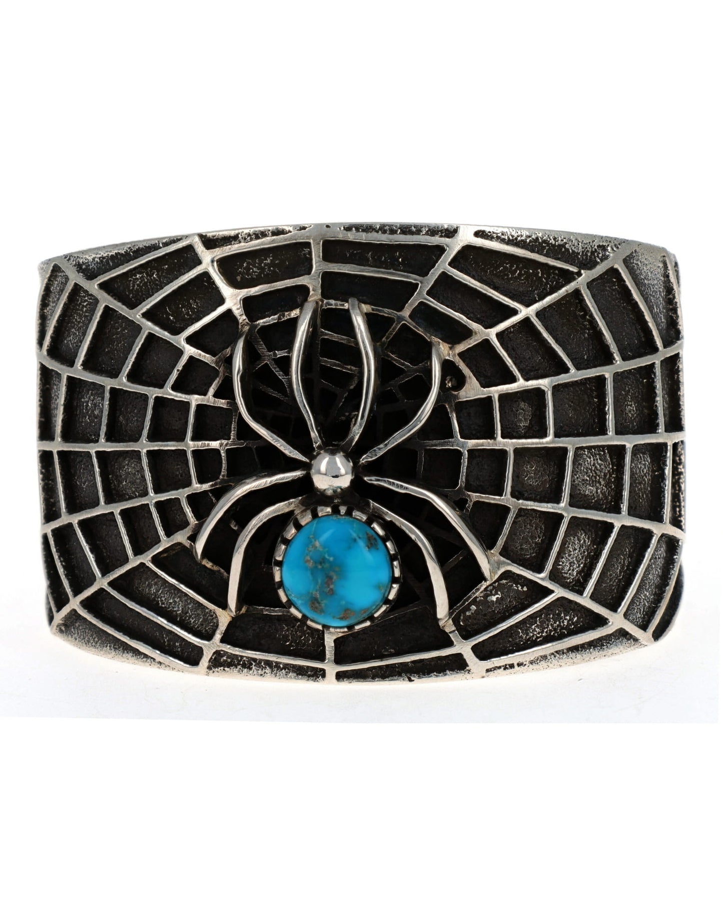 Tufa Cast Spider Bracelet With Natural Morenci Turquoise