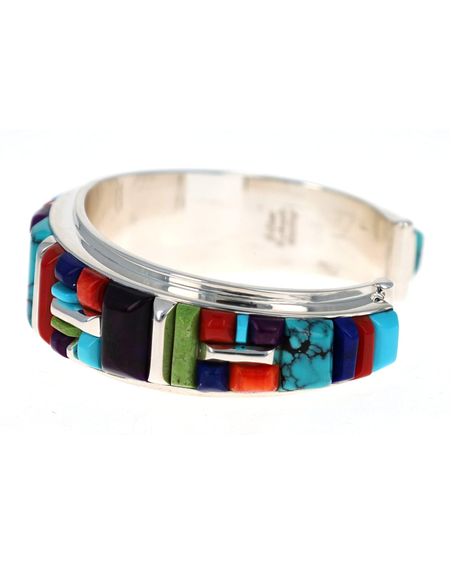 Multi-Color Raised Cobblestone Inlay Bracelet