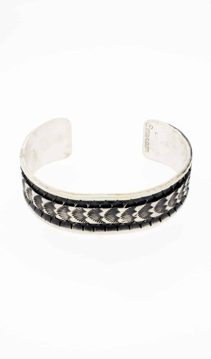Navajo Sterling Silver Bracelet - SLB#1013 - Native American Jewelry ...