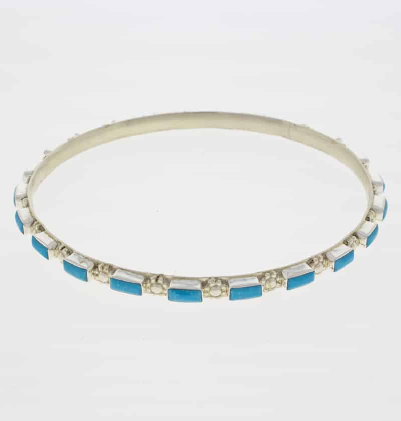 Zuni Sleeping Beauty Turquoise Bangle Bracelet - STB#1179 - Native ...