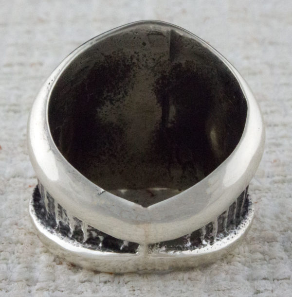 10.5 - Navajo Tufa Stone Cast Sterling Silver Ring - R#1274 - Native ...